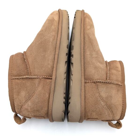 UGG Classic Ultra Mini Sheepskin Winter Boots Women's Chestnut Size US7 EU38 - Picture 6 of 13